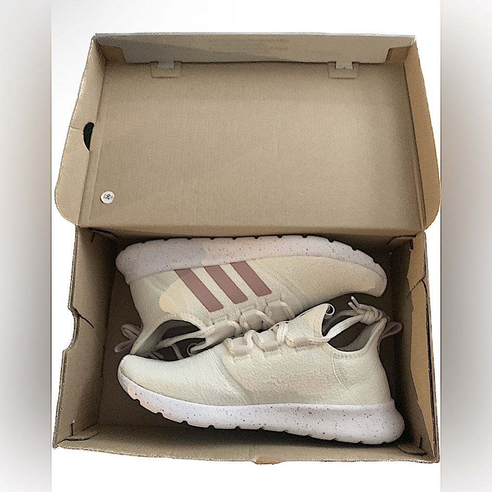 Adidas CloudFoam Pure 2.0 Women’s Size 8 Off-White Running Sneakers